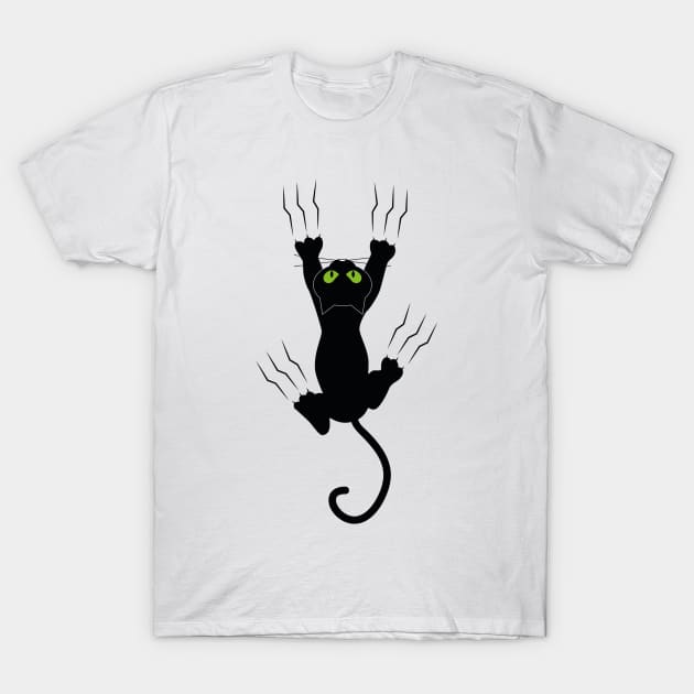 Cat-Scratch Katzenkletterkratzer Katzen Klettern T-Shirt by Upswipe.de